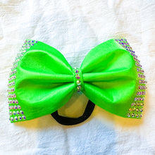 Load image into Gallery viewer, NEON GREEN Jumbo MUSE Tailless Cheer Bow