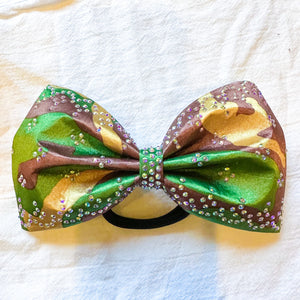 GREEN CAMO Jumbo MUSE Tailless Cheer Bow