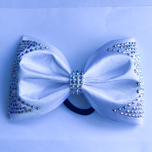 WHITE Jumbo MUSE Tailless Cheer Bow