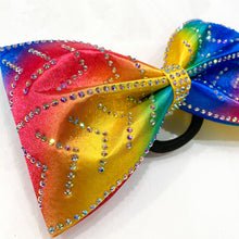 Load image into Gallery viewer, RAINBOW Jumbo MUSE Tailless Cheer Bow