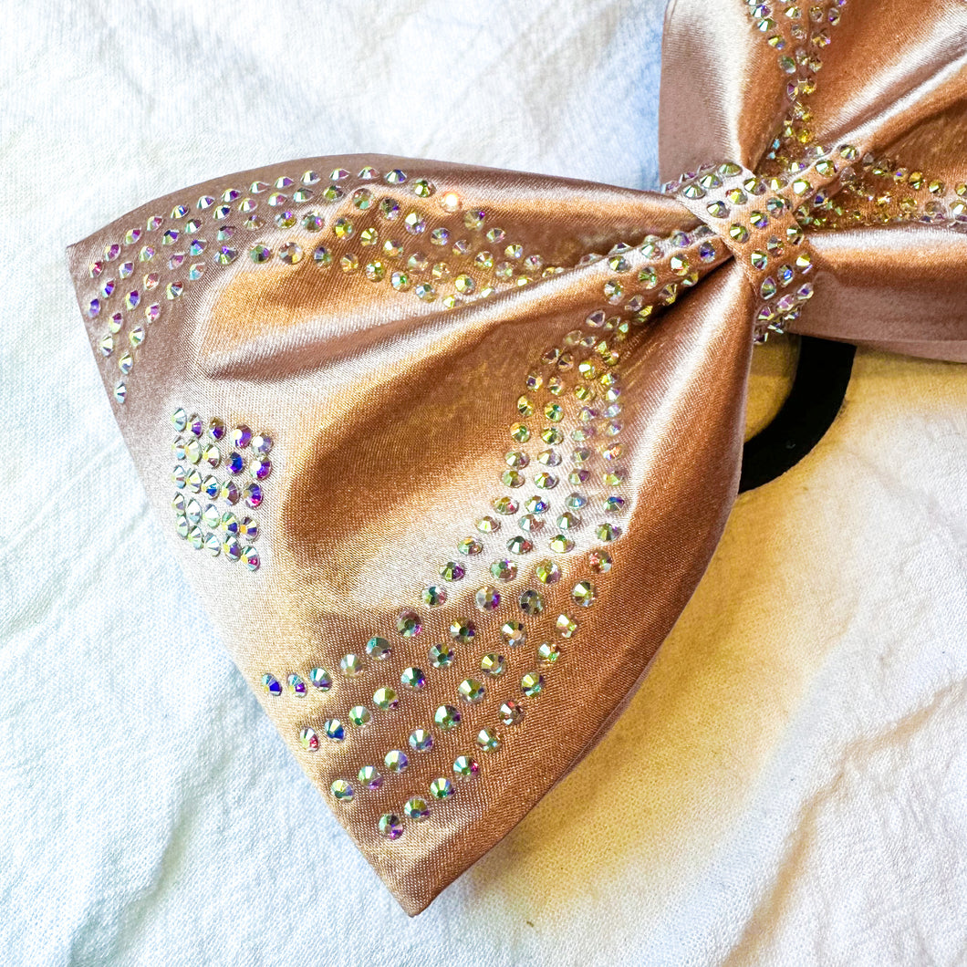 ROSE GOLD Jumbo MUSE Tailless Cheer Bow