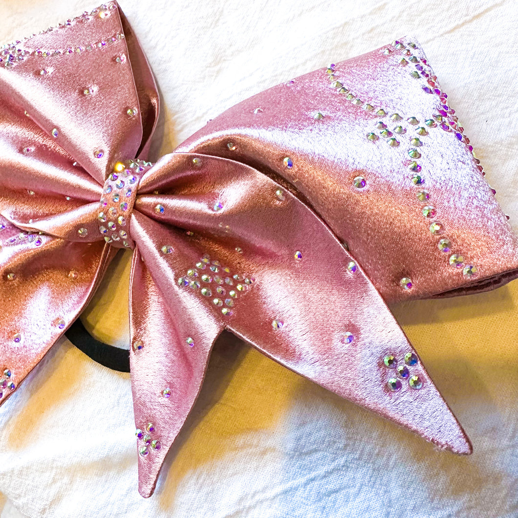 DUSTY ROSE Sewn MOXIE Cheer Bow