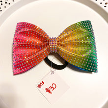 Load image into Gallery viewer, RAINBOW Jumbo MUSE Tailless Cheer Bow