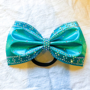 TURQUOISE Jumbo MUSE Tailless Cheer Bow