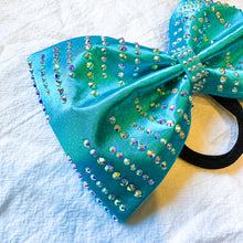 Load image into Gallery viewer, TURQUOISE Jumbo MUSE Tailless Cheer Bow