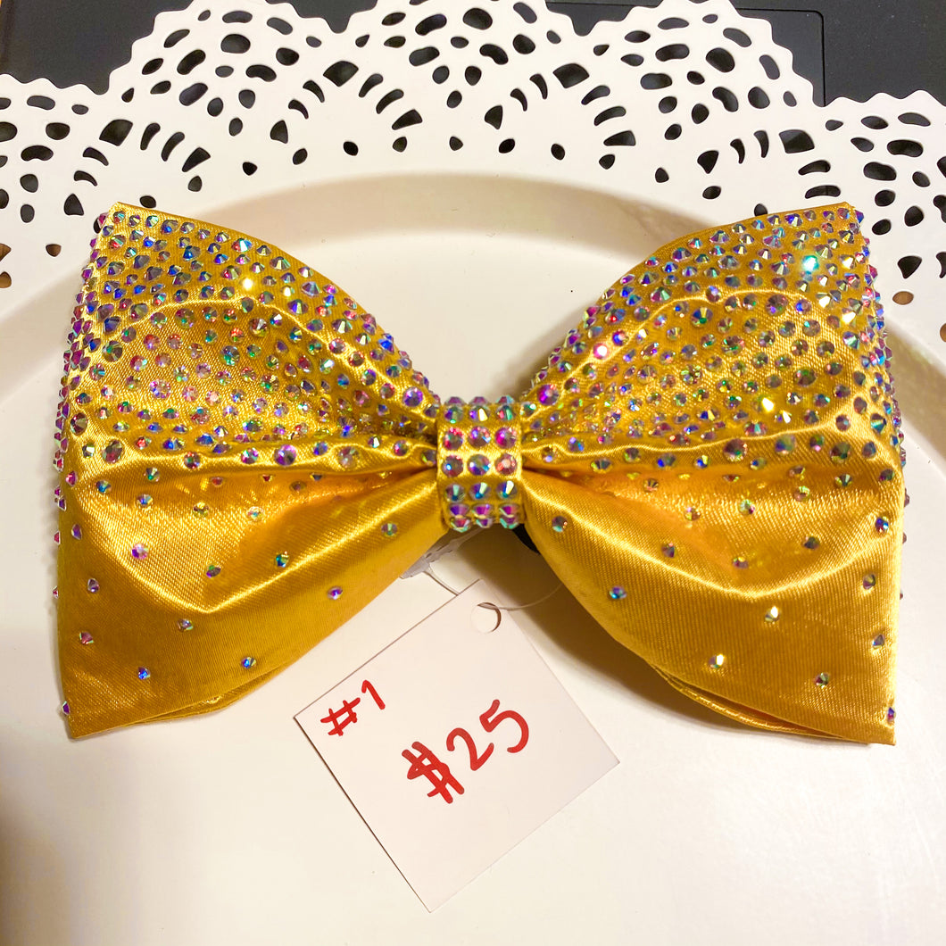 YELLOW Jumbo MUSE Tailless Cheer Bow