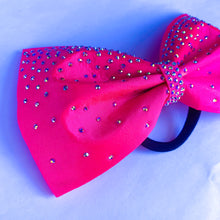 Load image into Gallery viewer, NEON PINK Jumbo MUSE Tailless Cheer Bow