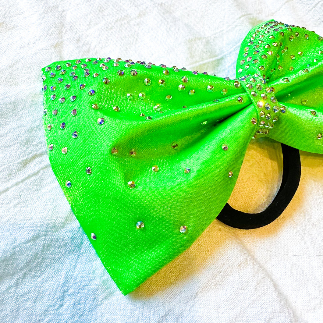 NEON GREEN Jumbo MUSE Tailless Cheer Bow