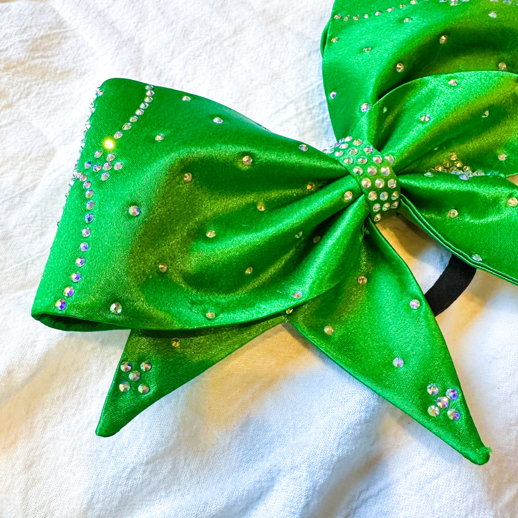 GREEN Sewn MOXIE Cheer Bow