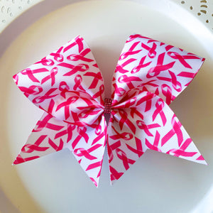 Breast Cancer Awareness Ribbon MOXIE Cheer Bows