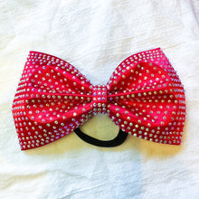 Load image into Gallery viewer, RED Jumbo MUSE Tailless Cheer Bow