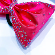 Load image into Gallery viewer, HOT PINK Satin Jumbo MUSE Tailless Cheer Bow