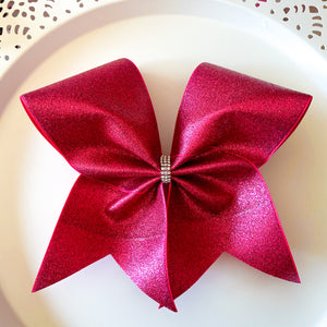 PINK Glitter Ribbon MOXIE Cheer Bow