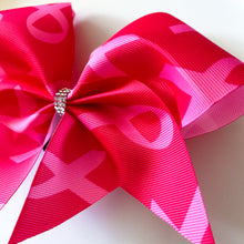 Load image into Gallery viewer, Breast Cancer Awareness Ribbon MOXIE Cheer Bows