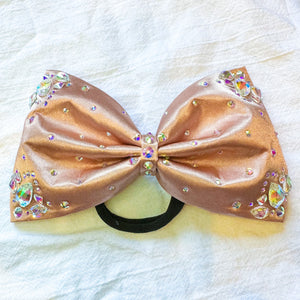 ROSE GOLD Jumbo MUSE Tailless Cheer Bow